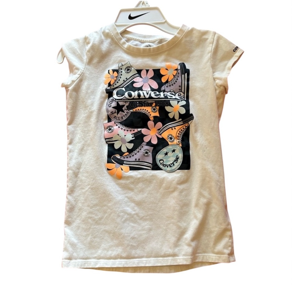 Converse Kids'‎ Cream Floral Graphic Tee